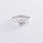 Помолвочное кольцо в белом золоте (фианит) к06592 от ювелирного магазина Оникс