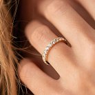 Кольцо с дорожкой камней в желтом золоте (фианиты) к07389 от ювелирного магазина Оникс - 15