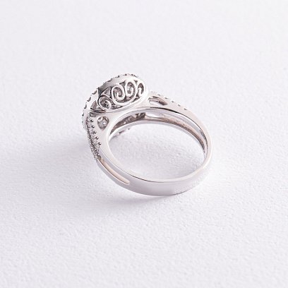 Кольцо в белом золоте с бриллиантами ккит611 №5