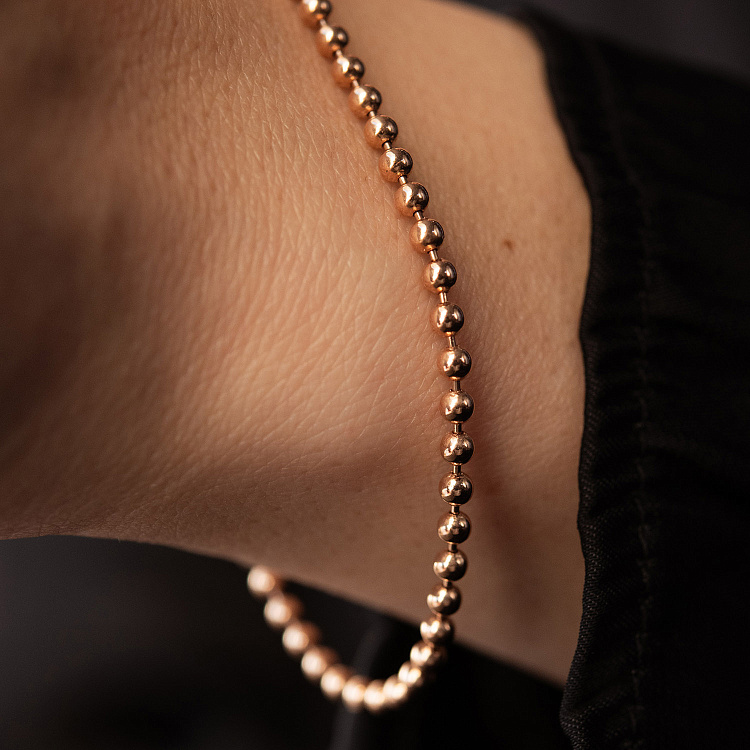 Браслет "Кульки" у червоному золоті б05700 від ювелірного магазину Онікс - 5