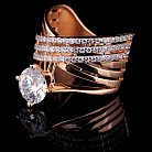 Золотое кольцо с фианитами к02985 от ювелирного магазина Оникс - 1