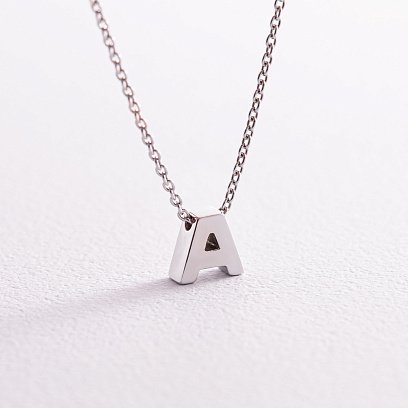 Серебряное колье с буквой "А" 1105 А