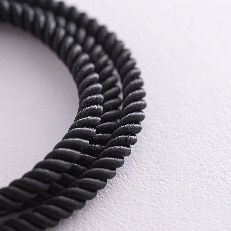 Шелковый шнурок с серебряной застежкой (4мм) 18452 от ювелирного магазина Оникс - 1