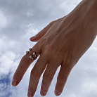 Серебряное кольцо "Шарики" 1546 от ювелирного магазина Оникс - 4