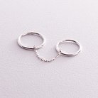 Серебряное двойное кольцо на цепочке 112625 от ювелирного магазина Оникс - 4