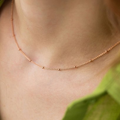 Кольє - ланцюжок "Витонченість" у червоному золоті ц00477