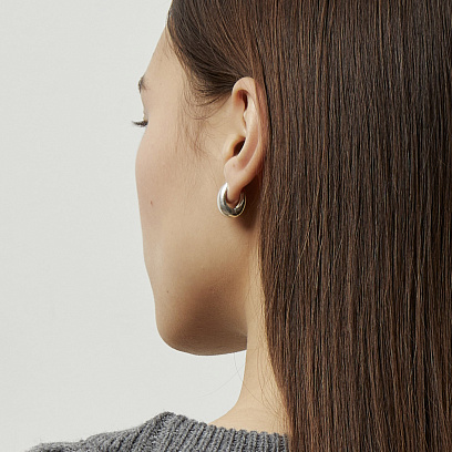 Серебряные серьги "Грация" 122705 №29