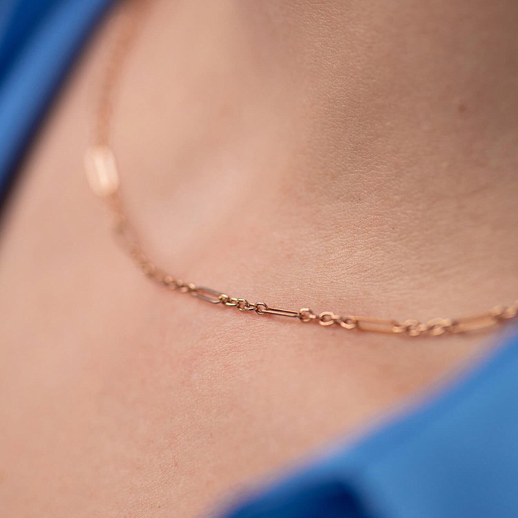 Колье - цепочка в красном золоте кол02374 от ювелирного магазина Оникс - 8