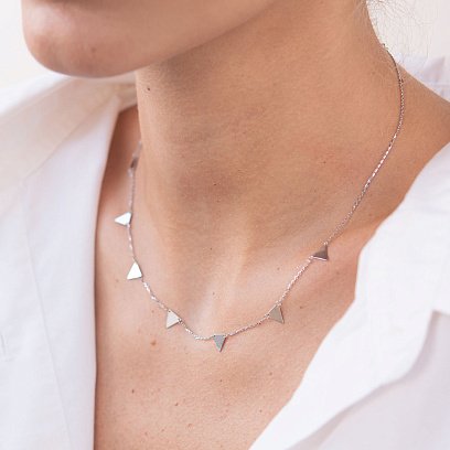 Золоте кольє "Трикутники" кол01456 №2