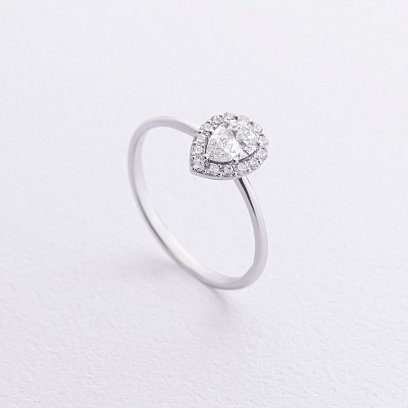 Золотое кольцо "Капелька" с бриллиантами 242171121