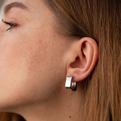 Сережки "Loren" у білому золоті с09028 №4