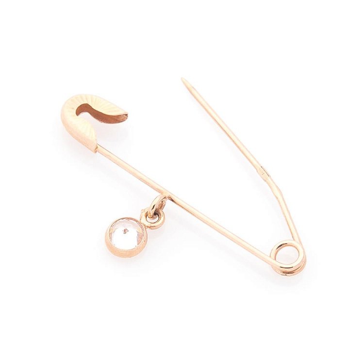 Золота шпилька з фіанітами зак00223 від ювелірного магазину Онікс - 1