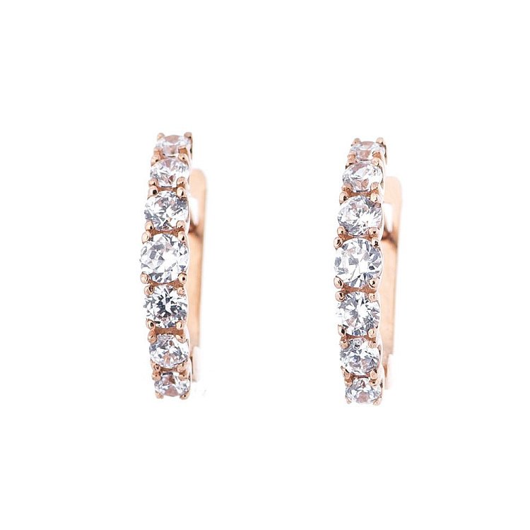 Золотые серьги с фианитами с326 от ювелирного магазина Оникс