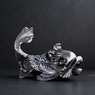 Серебряная икорница ручной работы 23115 от ювелирного магазина Оникс