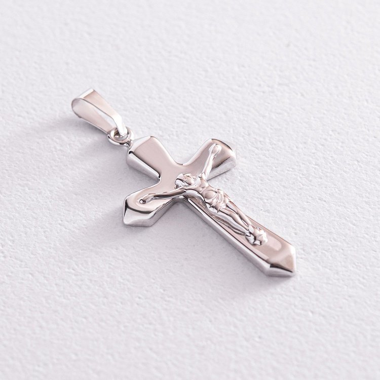 Золотий хрестик з розп'яттям п03672 від ювелірного магазину Онікс