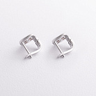 Срібні сережки "Конюшина" з перламутром 123538 от ювелирного магазина Оникс - 1