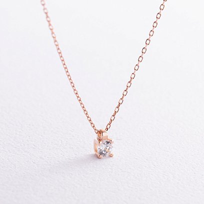 Золоте кольє з фіанітом кол01357 №3