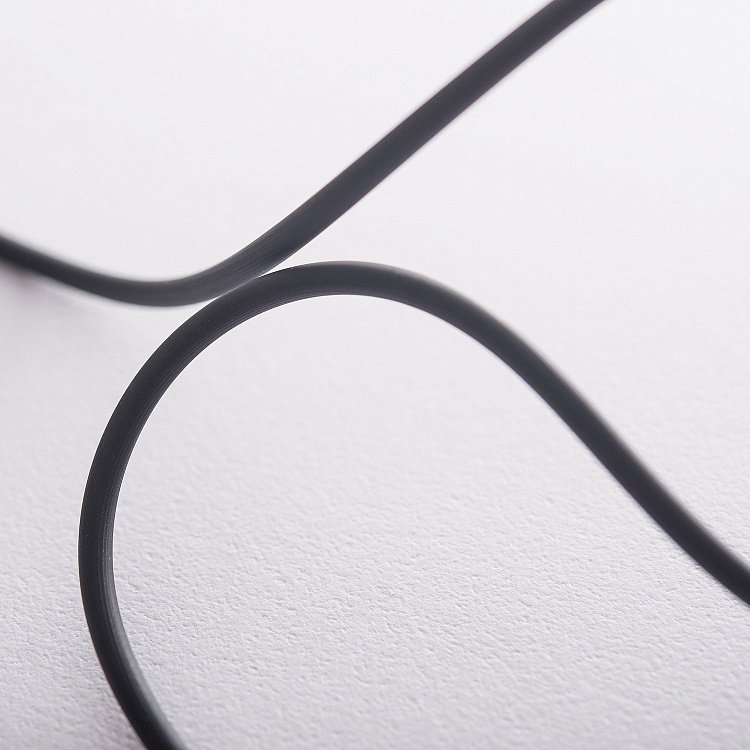 Каучуковый шнурок с серебряной застежкой (3мм) 18431 от ювелирного магазина Оникс - 1