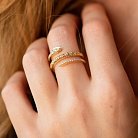 Золотое кольцо "Змея" с бриллиантами кб0524ca от ювелирного магазина Оникс - 4