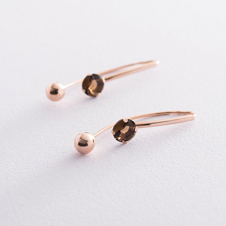 Золоті сережки "Натхнення" (фіантіти) с06710 від ювелірного магазину Онікс