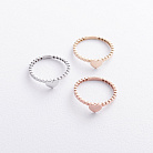 Каблучка "Серце" в жовтому золоті к08485 от ювелирного магазина Оникс - 1