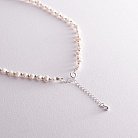 Срібне кольє "Серце" з перлами 181234 от ювелирного магазина Оникс - 6