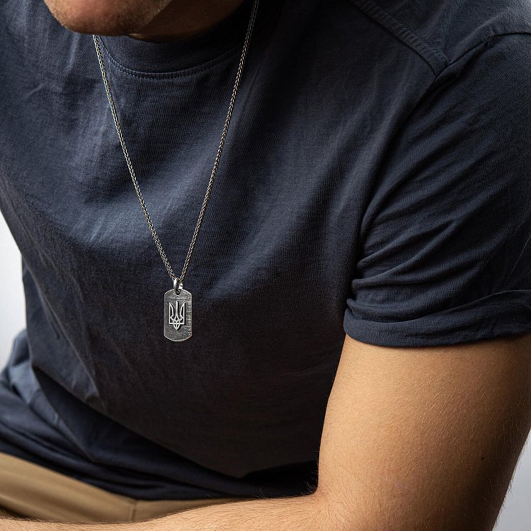 Срібний жетон "Герб України - Тризуб" (можливе гравіювання) 133206 від ювелірного магазину Онікс - 8