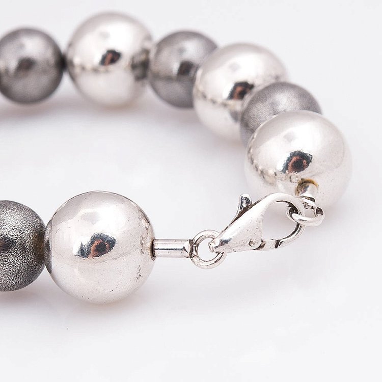 Серебряный браслет с шариками 14162 от ювелирного магазина Оникс - 4