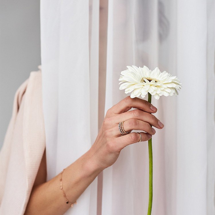 Кольцо "Шарики" в белом золоте к07095б от ювелирного магазина Оникс - 11