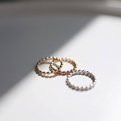 Кольцо "Шарики" в белом золоте к07095б №18