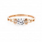 Золотое помолвочное кольцо с фианитами к04892 от ювелирного магазина Оникс - 1