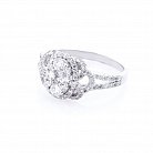 Срібний перстень з фіанітами (родій) 111502 от ювелирного магазина Оникс - 1