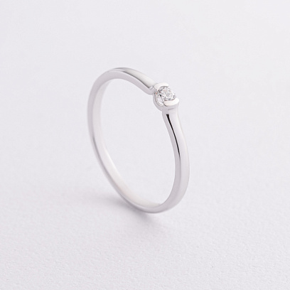 Заручальна золота каблучка з діамантом кб0633ca