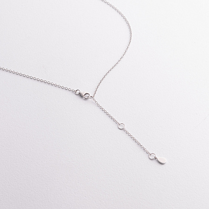 Золоте кольє "Сердечко" з діамантами колб0158lg №5