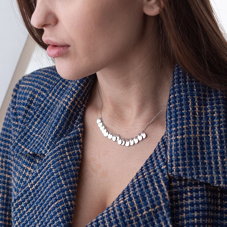 Кольє "Монетки" в сріблі 18951 від ювелірного магазину Онікс - 1