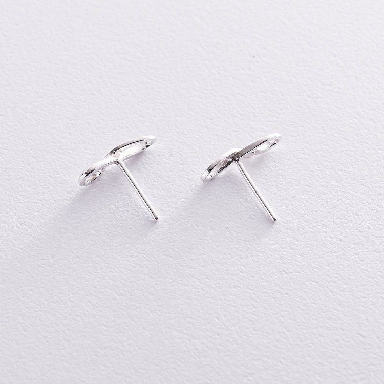 Срібні сережки - пусети "Нескінченність" 122869 від ювелірного магазину Онікс - 2