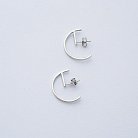 Серебряные серьги - пусеты в стиле минимализм 122505 от ювелирного магазина Оникс - 2
