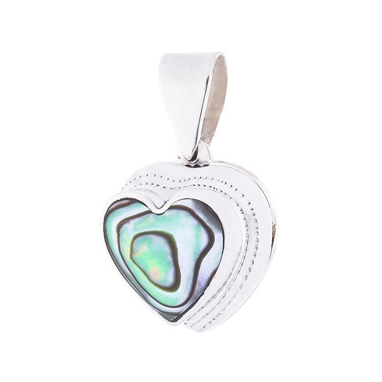 Срібний кулон "Сердечко" для фотографії (перламутр) 132833 від ювелірного магазину Онікс