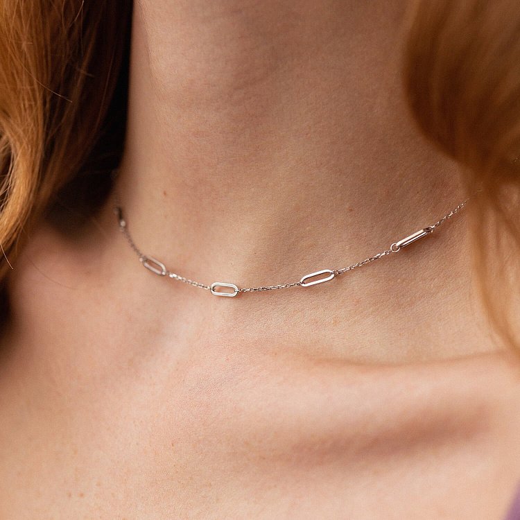 Кольє "Карен" у білому золоті кол02348 від ювелірного магазину Онікс - 1