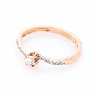 Золотое помолвочное кольцо (бриллианты) кб03039 от ювелирного магазина Оникс - 1