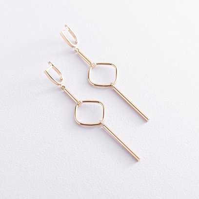 Серьги "Мелисса" в желтом золоте с07512