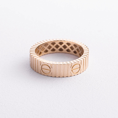 Кольцо "Love" в желтом золоте к08425 №2