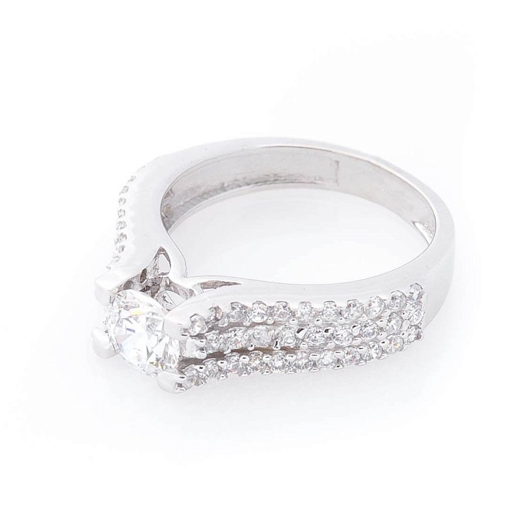 Помолвочное кольцо (фианиты) к01698ж от ювелирного магазина Оникс - 2