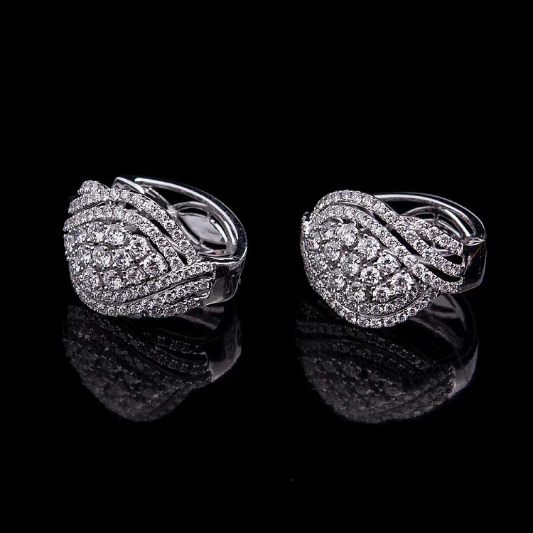 Золоті сережки з діамантами MB2570Egm від ювелірного магазину Онікс - 1