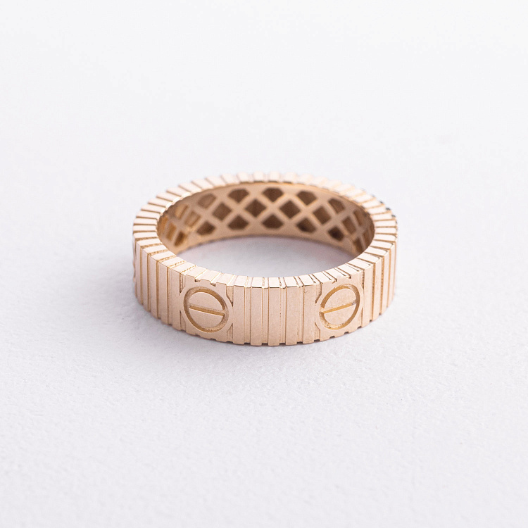 Кольцо "Love" в желтом золоте к08425 от ювелирного магазина Оникс - 2