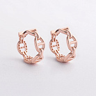 Серьги - кольца "Helen" в красном золоте с09571 от ювелирного магазина Оникс