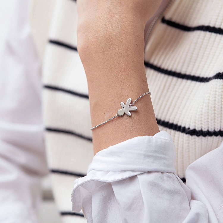 Браслет "Мальчик" в белом золоте (возможна гравировка) з2078б от ювелирного магазина Оникс - 4