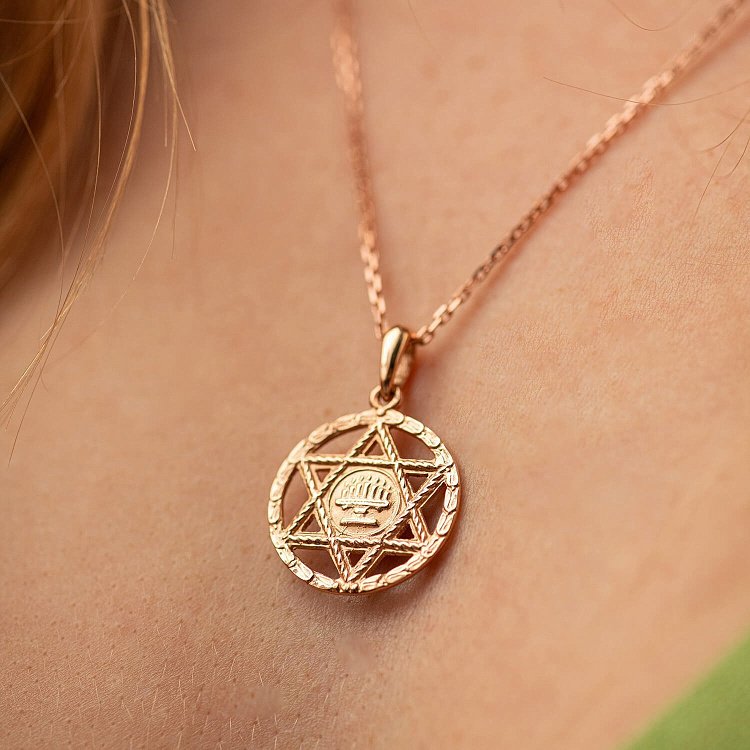 Золота підвіска "Зірка Давида" п00321 від ювелірного магазину Онікс - 3