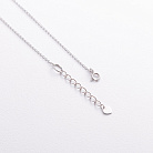 Серебряное колье "Сердечко" с фианитами 908-01571 от ювелирного магазина Оникс - 3