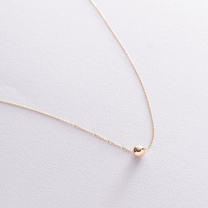 Колье "Шар" в желтом золоте (0.7 см) кол01845